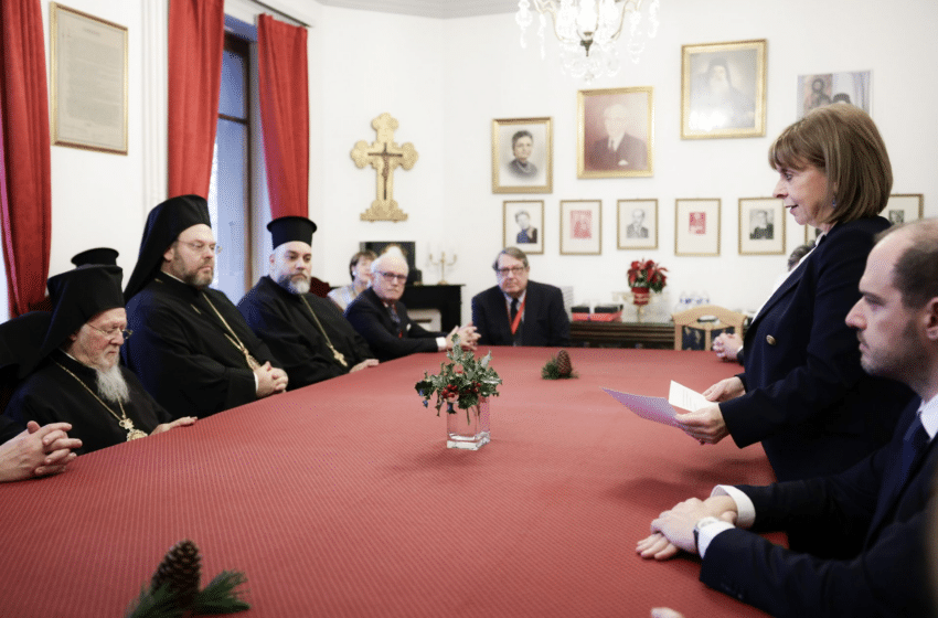  Συνάντηση της ΠτΔ με τον Οικουμενικό Πατριάρχη Βαρθολομαίο