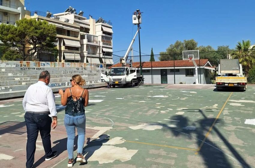 Ξεκίνησαν εργασίες ανακατασκευής στο γήπεδο μπάσκετ στην πλ. Κυθήρων