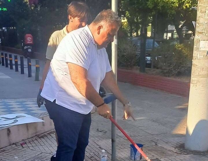  Έβαψαν διαγραμμίσεις, βοήθησε κι ο Δήμαρχος