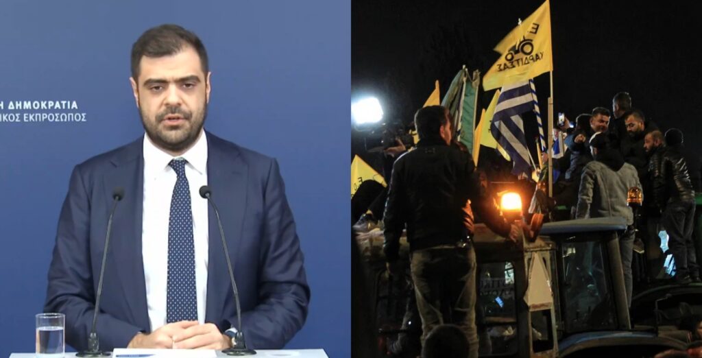 Δυναμιτίζει το κλίμα η κυβέρνηση: «Φασίζουσα ενέργεια τα μπλόκα με τα τρακτέρ», λέει ο Π. Μαρινάκης